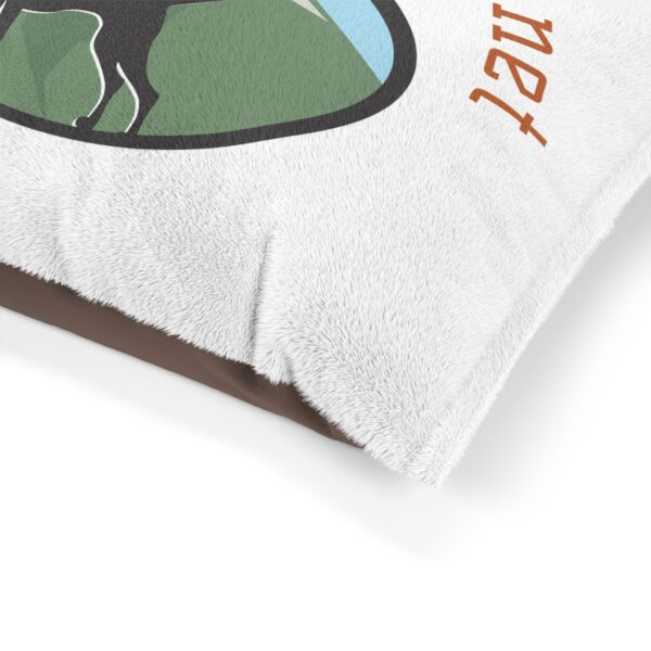 Cozy Pet Bed with Travel Themed Design, Dog Bed, Cat Bed, Personalized Pet Furniture, Ideal for Home or Travel - Image 2