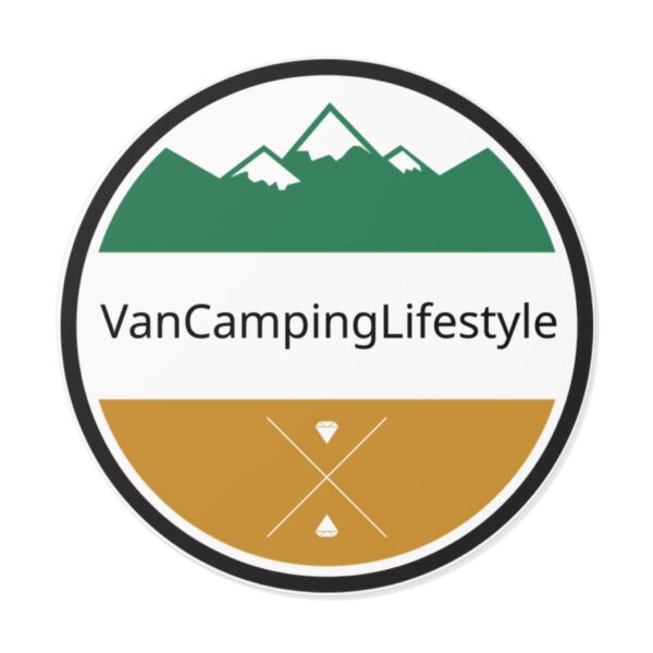 Adventure-Inspired Round Vinyl Stickers | Camper Decor, Outdoorsy Gifts, Hiking Gear, Travel Accessories, Nature Enthusiast Sticker