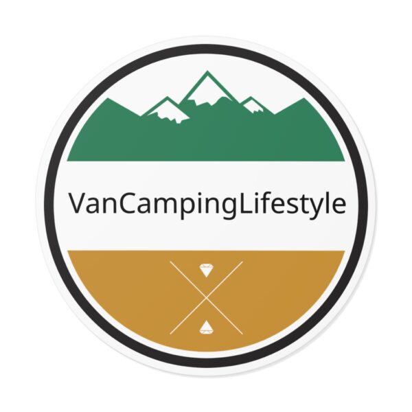 Adventure-Inspired Round Vinyl Stickers | Camper Decor, Outdoorsy Gifts, Hiking Gear, Travel Accessories, Nature Enthusiast Sticker - Image 5