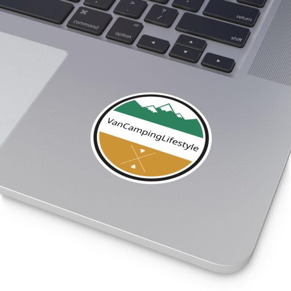Adventure-Inspired Round Vinyl Stickers | Camper Decor, Outdoorsy Gifts, Hiking Gear, Travel Accessories, Nature Enthusiast Sticker - Image 8
