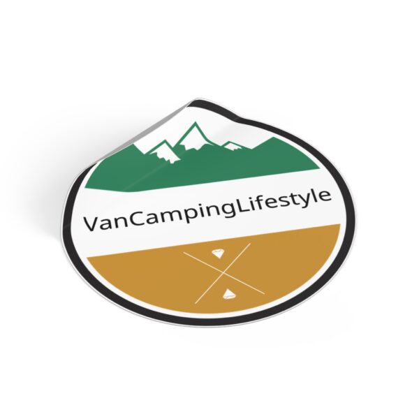 Adventure-Inspired Round Vinyl Stickers | Camper Decor, Outdoorsy Gifts, Hiking Gear, Travel Accessories, Nature Enthusiast Sticker - Image 2
