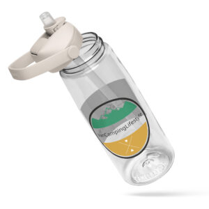 Flip straw water bottle